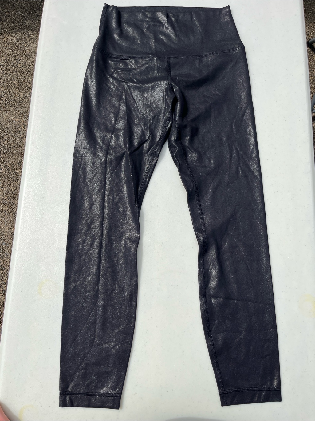 Lululemon Athletica Black Faux-Leather Jogger Leggings